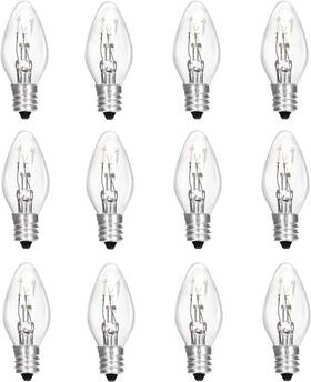 Hinuaxbulb10 Hinuaxbulb 445025399396 12 Pack Scentsy Light Bulbs 15watt 120v Wax Warmer C7 Replacement Bulb Dim