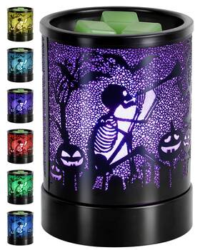 230wh-w-dp Hituiter Halloween Wax Melt Warmer Metal For Scented With 7 Colors Led Changing
