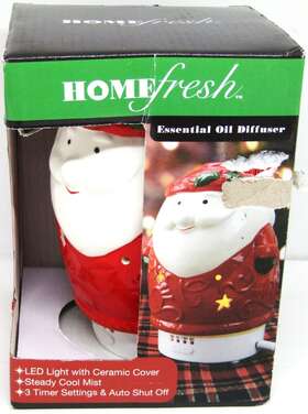 94185 Home Fresh Christmas Essential Oli Diffuser. New. 3 Timer Settings Led Light