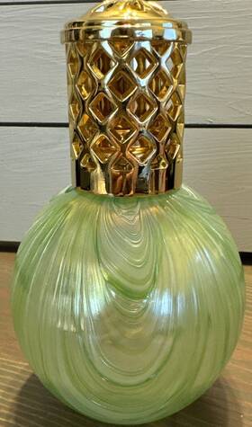 03370 Home & Garden Kea Blown Glass Effusion Oil Lamp-beautiful Estate Find-new /bonus Fragrances