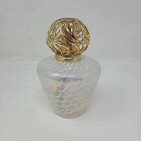 03367 Home & Garden Party And Glass Fragrance Oil Diffuser Lamp With Wick-iridescent Stripes