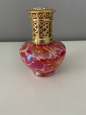 03385 Home & Garden Party And Glass Fragrance Oil Diffuser Lamp Crimson Wick Marble Style