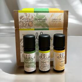 Homedics 031262073358 Ellia Essential Oil 3-pack Fight It Pepperment Menthe Poivree Open Up