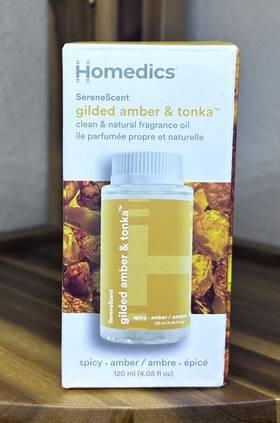 Homedics 031262113207 Serenescent Gilded Amber And Tonka Home Fragrance Oil 120 Ml 4.05oz New