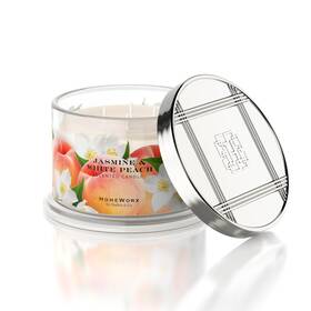Homeworx 819417023652 By Slatkin Co. Candle- Jasmine And White Peach 18 Oz. Pre... Fast Ship