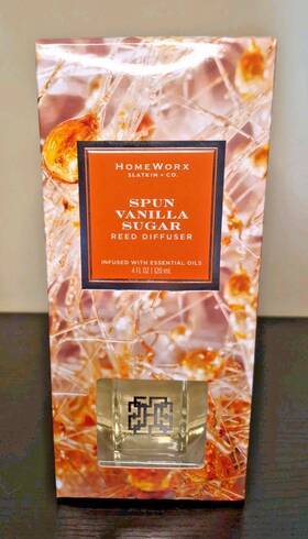 Homeworx 819417027704 Spun Vanilla Sugar Reed Diffuser 4 Fl Oz New