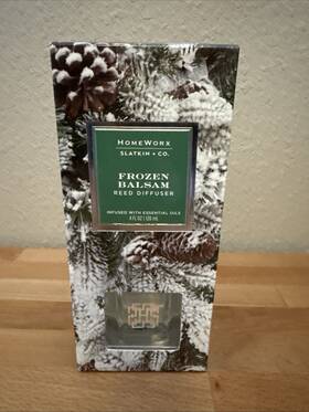 Homeworx 819417028886 By Harry Slatkin Inch Frozen Balsam Reed Diffuser 4oz Nib