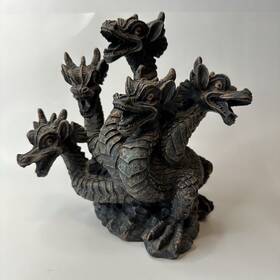 H53281tp Hosley Dragon Decor Statue/ Incense Cone Burner Smoking 8.5 Inch High Resin 2005
