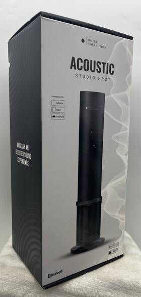 Hotel Collection 810161641994 Acoustic Studio Pro Scent Diffuser Bluetooth Wireless Black New