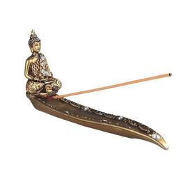 Ice Armor 603563824504 10 Inch W Gold Thai Buddha Incense Burner Sticks Holder Statue Sculpture