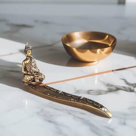 Ice Armor 722966946337 10 Inch W Gold Thai Buddha Incense Burner Sticks Holder