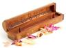 Ich012 Inch Wooden Incense Burner Holder Coffin Shape Ash Catcher Church