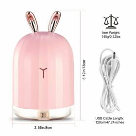 Imountek 635028902847 Colorful Cool Mist Humidifier With 7 Color Light Personal Desktop For Baby