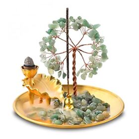 Incense Burner With Crystal Tree Backflow Waterfall Money