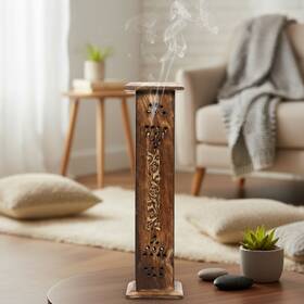 Incense Holder 040338532422 Eco-friendly Wooden Stick Tower - Perfect For Meditation And Yoga