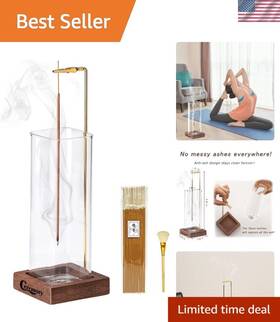 Incense Holder 783296189511 Anti-ash Wooden With Adjustable Clip For Stress-free Relaxation