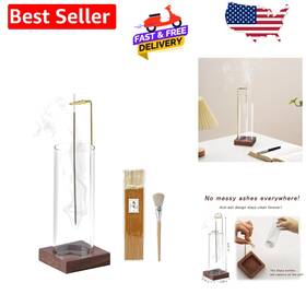 Incense Holder 783296189528 Versatile Wooden Set Ash Catcher Sticks And Brush For Serenity