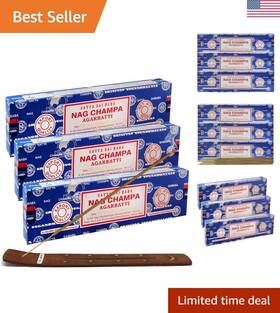 Incense Stick Holder And Sticks 793737085586 Handcrafted Nagchampa - 300 Chemical-free