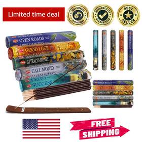Incense Sticks And Holder 880001313152 Handcrafted Hem Set - 5 Fragrances For Abundance Luck