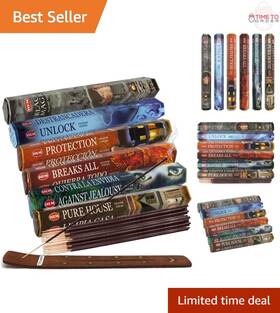 Incense Sticks Variety Pack 880001318072 With Holder 6 Witchcraft Fragrances Natural Aroma