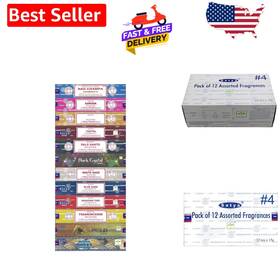Incense Variety Pack 818014021795 Bangalore Set Of 12 Nag Champa And Palo Santo Sticks For Spiritual Harmony