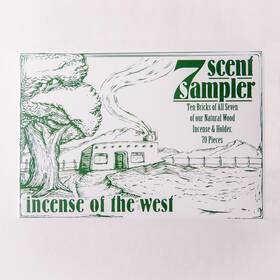 Incienso De Santa Fe 785777010000 - 7 Scent Sampler Natural Wood Incense With Burner