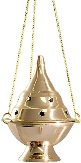 India 313040062038 Hanging Censer/charcoal Incense Burner 4.5 Inch H
