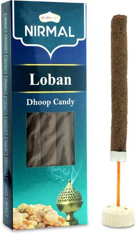 India Pvt Ltd. 8904250307884 Nirmal Loban Dhoop Candy Stick 10 Sticks - Long Lasting Aromatic Incense For P
