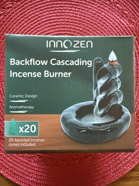 Innozen 810106631127 Ceramic Incense Holder Aromatherapy Black Waterfall