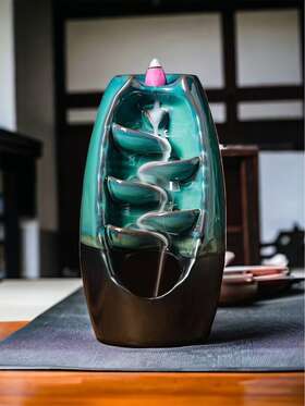 Binft1239 Innozen Backflow Cascading Ceramic Incense Burner Aromatherapy Waterfall Smoke