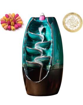 Inone 313022896866 Ceramic Incense Burner With 100 Upgraded Cones Waterfall Backflow Inone 313022896866 Ceramic Incense Burner With 100 Upgraded Cones Waterfall Backflow