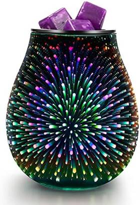 Inrorans 445022155100 3d Glass Electric Wax Melt Warmer Oil Burner With Stable Heating Ptc Reusable Si