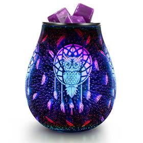 B0bhn8tzd4 Inrorans 3d Glass Owl Electric Wax Burner Melter For Scented Warmer Night Li