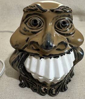 Modep08 Intertek Gnome/ Funny Man Electric Wax Oil Warmer Burner Glazed Ceramic