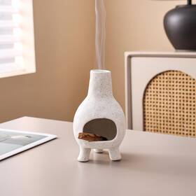Jialangulong 777989249330 Ceramic Palo Santo Holder Burner - Mini Chimenea Incense Dish For Meditation