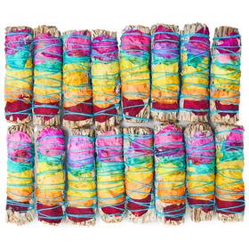 Jl Local 850041707044 Chakra Sage Smudge Sticks 4 Inch Natural Flower White Smudging Wands