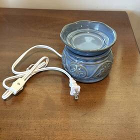 Scj-183 Johnson Wax Blue Stoneware And Son Melting Pot