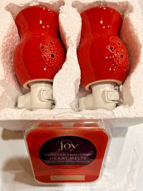 461430lka Joy Mangano Forever Fragrant Pluggable Wax Warmer -apple Cinnamon 2-pack