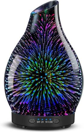 Hql-b03 Joyolo 120ml Essential Oil Diffuser 3d Glass Led Aromatherapy Humidifier Auto Shut-off