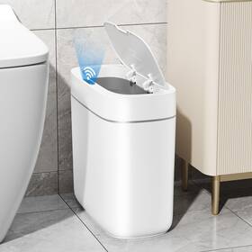 Jbs-n32 Judrdo 3.5 Gal Motion Sensor Bathroom Trash Can With Lid Automatic Small