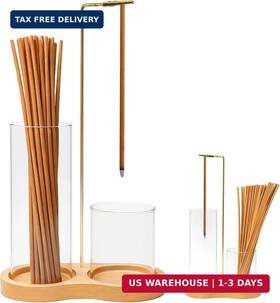 Juggpeng Jum05 2-in-1 Incense Holder With Glass Ash Catcher For Yoga And Meditation Fast Ship