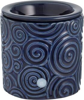 Julie Ann Home 850008975646 Blue Swirl Ceramic Candle Warmer Electric With Safety Timer