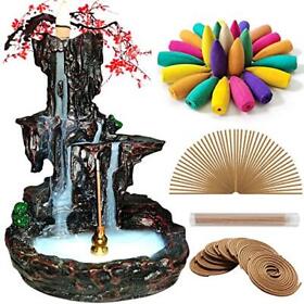 Jutoe Incense Backflow Burner Waterfall Holder Fountain Mountain