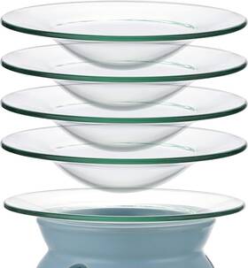 20210811339-jxy Juxyes Pack Of 5 Oil Warmer Dish Replacement Wax Bowl Plate Melter