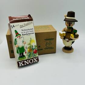 7517981 Kaden & Straco And Wooden German Incense Burner Waiter With Box Extra Cones
