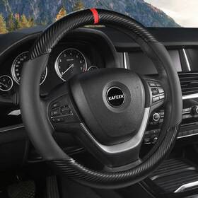 Kf10331 Kafeek Car Steering Wheel Cover Men Universal 15 Inch Microfiber Leather Ca