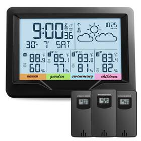 Em3383b Kalevol Weather Station Wireless Indoor Outdoor Thermometer Digital Atomic Clock With
