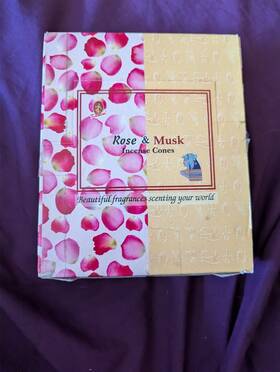 Kamini 906005392961 Rose And Musk Incense Cones Retail Box 12 Packs - 120