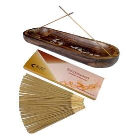 Ks-8781 Kasa Style Double Incense Burner With 100gr Sandalwood Sticks