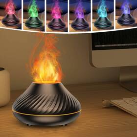 Kepeak 601549130595 Flame Mist Air Humidifier Home Decor Usb Electric Essential Oil Aroma Diffuser